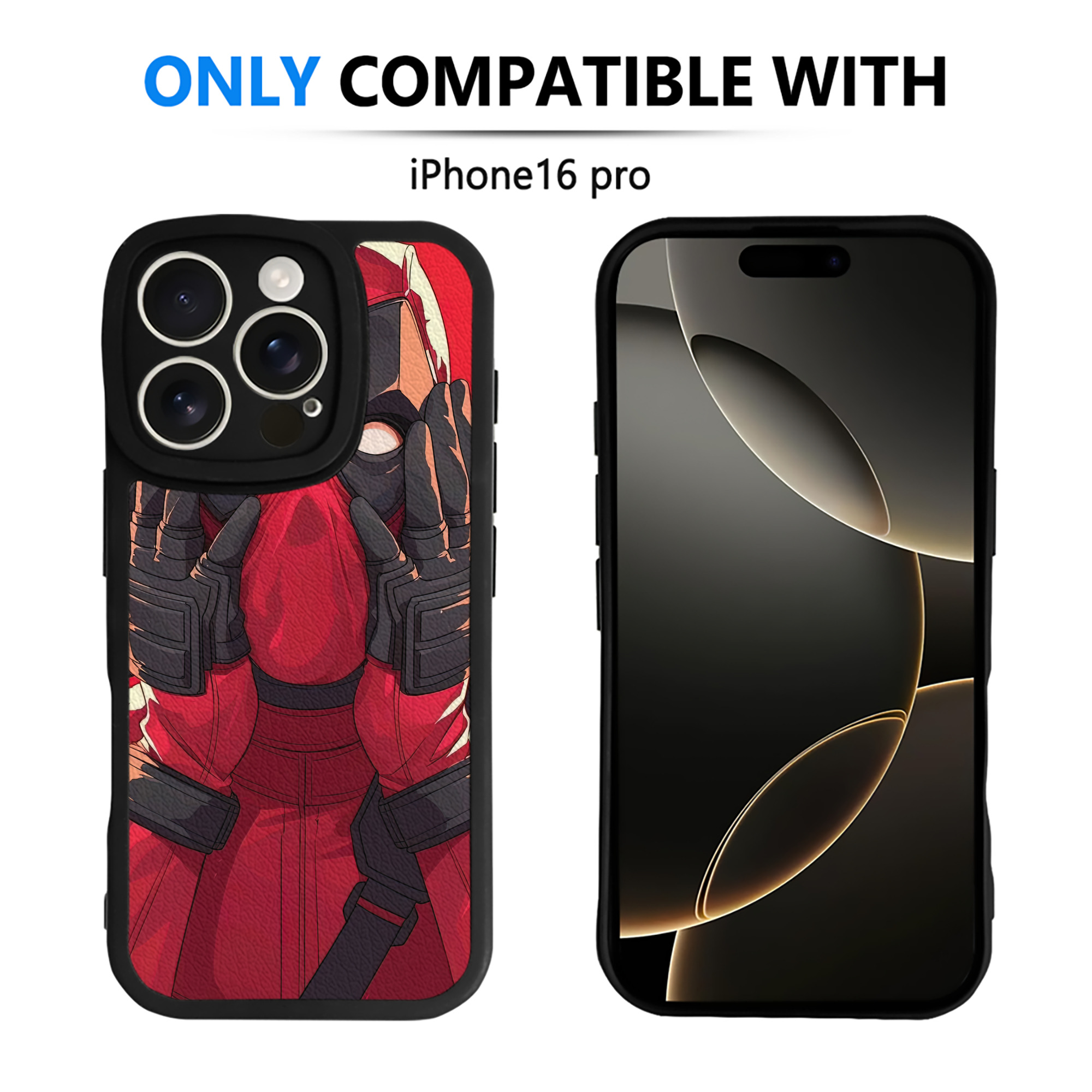 （画像用） Deadpool デッドプール 【iPhone 16シリーズ対応】シリコンスマホケース（レザー調） 材質：シリコン